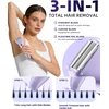 Ufree moteriškas elektrinis bikini kirpimo peiliukas IP7X su keramikiniais ašmenimis, vandeniui atsparus, violetinis