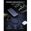 UGREEN 20000 mAh 45W USB-C powerbankas su integruotu kabeliu, 3 prievadai