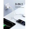 UGREEN 30 W GaN II 3 prievadų USB-C ir USB-A sieninis įkroviklis, baltas, 85328