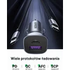 UGREEN automobilinis įkroviklis USB-C 30 W su PD, QC 3.0 ir 0,9 m USB-C laidu CD130