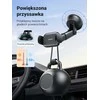 UGREEN automobilinis telefono laikiklis su siurbtuku, teleskopine 19 cm rankena, juodas