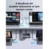 UGREEN GaN USB-C stalinė įkrovimo stotelė 200 W, 8x USB (6x USB-C, 2x USB-A), juoda