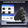 UGREEN M.2 NVMe ir SATA SSD dėklas USB-C 3.2 Gen 2x2 20 Gbps 35576