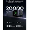 UGREEN Nexode PB721 130W 20000 mAh išorinis USB-C/USB-A power bank su TFT ekranu, pilkas