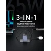 UGREEN Nexode Pro GaN tinklo įkroviklis 65 W su 2 USB-C ir USB-A jungtimis, 25261