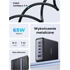UGREEN USB-C įkrovimo stotelė 65 W su 5 USB jungtimis ir 2 m laidu, 65195