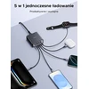 UGREEN USB-C įkrovimo stotelė 65 W su 5 USB jungtimis ir 2 m laidu, 65195
