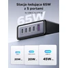 UGREEN USB-C įkrovimo stotelė 65 W su 5 USB jungtimis ir 2 m laidu, 65195