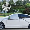 UIHOL automobilio priekinio stiklo uždangalas SUV su veidrodėlių uždangalais, 235 x 135 cm