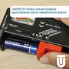 Unitec baterijų testeris 1,5 V ir 9 V su analoginiu trijų spalvų ekranu 46021