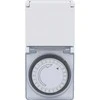 Unitec mechaninis dieninis laikmatis, IP44, 15 min intervalas, analoginis, baltas, 30981:UNITEC