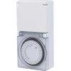 Unitec mechaninis dieninis laikmatis, IP44, 15 min intervalas, analoginis, baltas, 30981:UNITEC