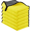 URAQT mikropluošto šluostės automobiliui, 6 vnt., 30 x 40 cm, 500g/m², geltonos spalvos