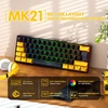 UrChoiceLtd mechaninė žaidimų klaviatūra 60%, 61 mygtukas, UK išdėstymas, RGB, Hot-swap, raudoni jungikliai MK21