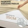 Utopia Bedding paklodžių su guma rinkinys 2 vnt., mikropluoštas, 180 x 200 cm, 35 cm kišenė, smėlio spalvos