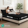 Utopia Bedding paklodžių su guma rinkinys 180 x 200 cm, juodas, mikrofibra, 35 cm kraštų aukštis, 2 vnt.