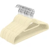 Utopia Home aksominės neslystančios drabužių pakabos 42 cm, 20 vnt., dramblio kaulo