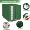Vandens talpos IBC dėklas 420D Oxford su UV apsauga ir langeliu, 1000 l, žalias, 120 x 100 x 116 cm