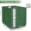 Vandens talpos IBC dėklas 420D Oxford su UV apsauga ir langeliu, 1000 l, žalias, 120 x 100 x 116 cm