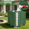 Vandens talpos IBC dėklas 420D Oxford su UV apsauga ir langeliu, 1000 l, žalias, 120 x 100 x 116 cm