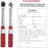 VANPO dinamometrinis raktas 1/4 col., 5–25 Nm, 72 dantų galvutė VP002