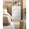 VASAGLE 4 stalčių komoda be rankenėlių, 60,2 × 40,4 × 97,4 cm, LTS614WE02