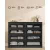 VASAGLE 8 stalčių komoda iš medžio drožlių plokštės ir MDF, 119,4 × 40 × 97,5 cm, LTS618BE01
