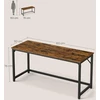 VASAGLE biuro stalas, 160x60 cm, metalinis rėmas, reguliuojamos kojelės, LWD121K01