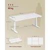 VASAGLE elektrinis reguliuojamo aukščio biuro stalas 180 x 80 cm su USB-C LSD148WZ02