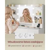 VASAGLE KAILYN tualetinis staliukas su LED veidrodžiu, 5 stalčiais ir įkrovimo stotele
