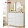 VASAGLE komoda su 8 stalčiais, 119,4 × 40 × 97,5 cm, LTS618WE01