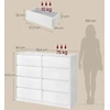 VASAGLE komoda su 8 stalčiais, 119,4 × 40 × 97,5 cm, LTS618WE01