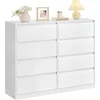 VASAGLE komoda su 8 stalčiais, 119,4 × 40 × 97,5 cm, LTS618WE01