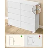 VASAGLE komoda su 8 stalčiais, 119,4 × 40 × 97,5 cm, LTS618WE01