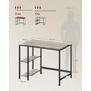 VASAGLE kompiuterinis stalas 100 x 50 x 76 cm su 2 lentynomis LWD046B02