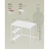 VASAGLE kompiuterinis stalas 100 x 50 x 76 cm su 2 lentynomis LWD046W01V1