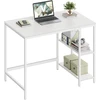 VASAGLE kompiuterinis stalas 100 x 50 x 76 cm su 2 lentynomis LWD046W01V1