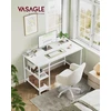 VASAGLE kompiuterinis stalas su 2 lentynomis, 120 x 60 x 76 cm, LWD047W44
