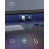VASAGLE kompiuterinis stalas su LED apšvietimu, maitinimo lizdais ir monitoriaus stovu B3LWHD1299B565