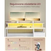 VASAGLE kompiuterinis stalas su LED apšvietimu, monitoriaus stovu ir USB-A LWD094W01