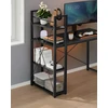 VASAGLE kompiuterinis stalas su perstatoma lentyna, 120 x 56 cm, juodas LWD048B56