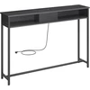 VASAGLE konsolinis staliukas su elektros lizdais ir USB, 120 x 25 x 81 cm, LNT111B01