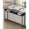 VASAGLE konsolinis staliukas su elektros lizdais ir USB, 120 x 25 x 81 cm, LNT111B01