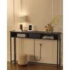 VASAGLE konsolinis staliukas su elektros lizdais ir USB, 120 x 25 x 81 cm, LNT111B01