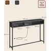 VASAGLE konsolinis staliukas su elektros lizdais ir USB, 120 x 25 x 81 cm, LNT111B01