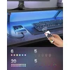 VASAGLE L formos kompiuterinis stalas su LED apšvietimu, USB jungtimis ir 2 stalčiais LWD095B01