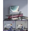 VASAGLE L formos kompiuterinis stalas su LED apšvietimu, USB jungtimis ir 2 stalčiais LWD095B01