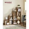 VASAGLE laisvai pastatoma laiptinė knygų lentyna su 10 skyrių, 129,5 cm, LBC10BX