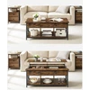 VASAGLE pakeliamas kavos staliukas su lentynomis 120 x 60 cm LCT215K01