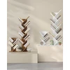 VASAGLE pastatoma kampinė knygų lentyna su 5 lentynomis, 17,2 × 30 × 51 cm, Tree Bookshelf